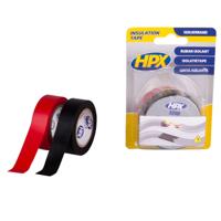 HPX PVC isolatietape | Zwart | + Rood | 19mm x 10m - IT1910 | 20 stuks IT1910 - thumbnail