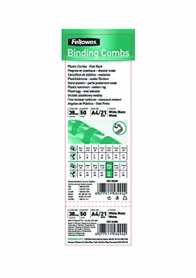 Fellowes bindruggen, pak van 50 stuks, 38 mm, zwart