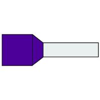 Geïsoleerde Adereindhuls 0,25qmm paars penlengte = 6mm 500 stuks klemko 720003 - thumbnail