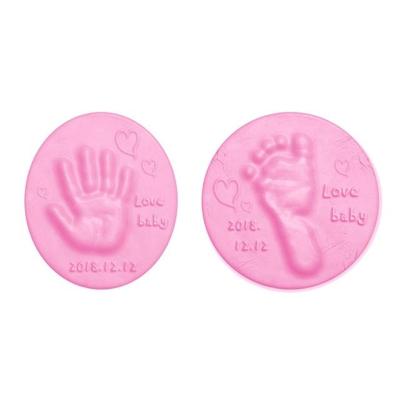 3 PC'S Baby Care Air Dry zachte klei baby hand en voet Inkpad (roze)