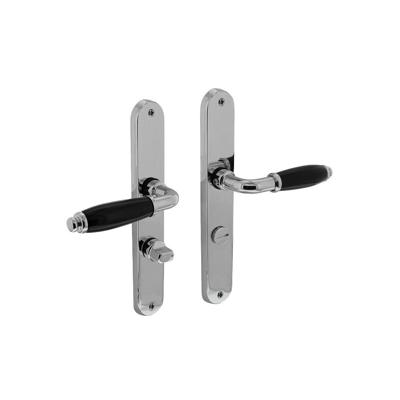 Deurkruk Courgette met ovaal schild 238x39x9mm WC63/8mm chroom Deurkruk Courgette met ovaal schild 238x39x9mm WC63/8mm chroom