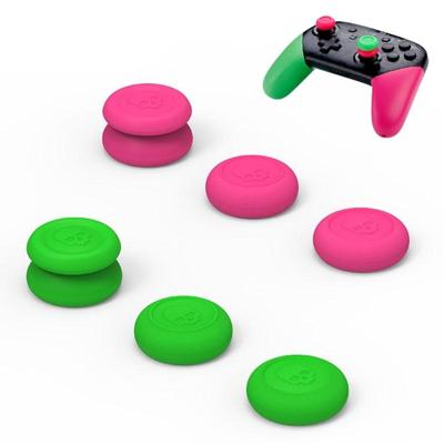Linker + rechter gamepad Rocker Cap-knop cover voor NS Pro/PS4 (groen + rood)