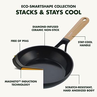 Eco-Smartshape Wok Light Wood 28cm