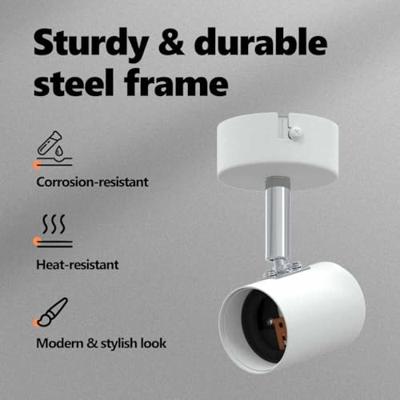 VidaXL Plafondspot met schijnwerpers wit 6,5 x 6 x 11,5 cm metaal