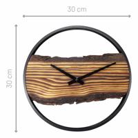 NeXtime NE-3263BR Forest Large Wandklok 45 cm Hout/Zwart - thumbnail