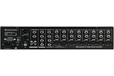 Omnitronic RM-1422FX 12-kanaals rackmixer met USB, DSP-FX & MP3