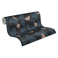 AS Creation Antigua - Zwart - Geometrisch Behang - 390935 - thumbnail