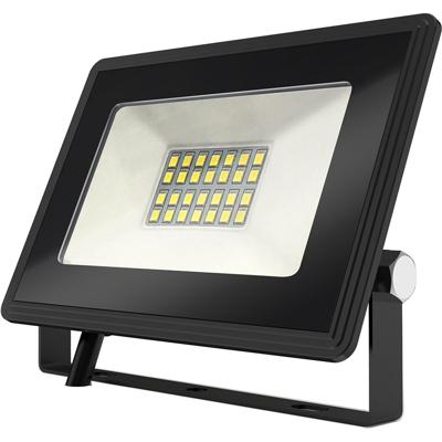 LED Bouwlamp 20W - Waterdichte Schijnwerper 6400K - Mat Zwart