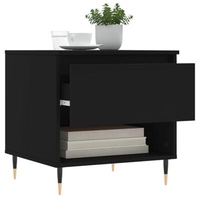 Salontafel 50x46x50 cm bewerkt hout zwart