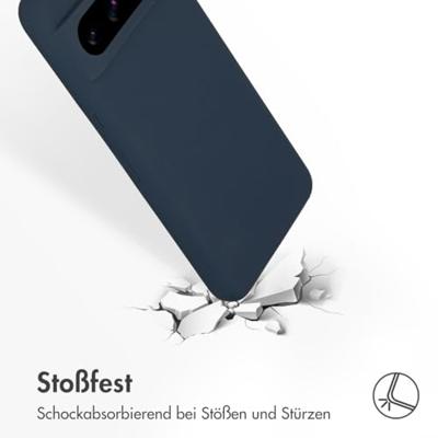 Accezz Liquid Silicone Backcover Google Pixel 8 Pro Telefoonhoesje Blauw