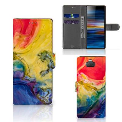 Hoesje Sony Xperia 10 Watercolor Dark Hoesje Sony Xperia 10 Watercolor Dark