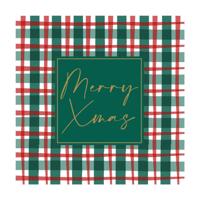 Duni servetten xmas check 33x33cm - thumbnail