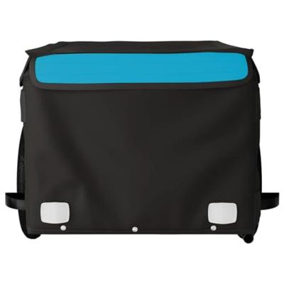 VidaXL Fietstrailer 30 kg ijzer zwart en blauw - thumbnail