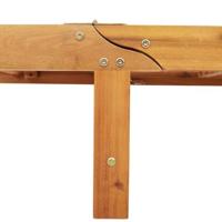 Ligstoelen 2 st massief acaciahout - thumbnail