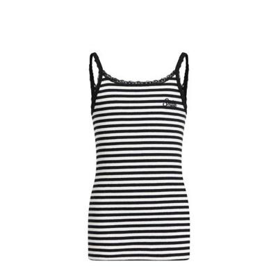 WE Fashion singlet met borduursels wit/zwart WE Fashion singlet met borduursels wit/zwart