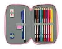 Dubbele etui Glow Lab Sweet home Roze 12.5 x 19.5 x 4 cm (28 Onderdelen) - thumbnail