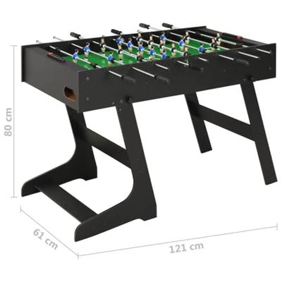 VidaXL Voetbaltafel inklapbaar 121x61x80 cm zwart