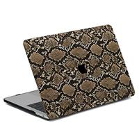 Lunso MacBook Pro 13 inch M1/M2 (2020-2022) cover hoes - case - Snake Pattern Brown - thumbnail