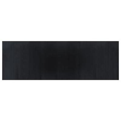 Vloerkleed rechthoekig 100x300 cm bamboe zwart - thumbnail