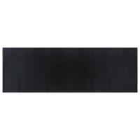 Vloerkleed rechthoekig 100x300 cm bamboe zwart - thumbnail