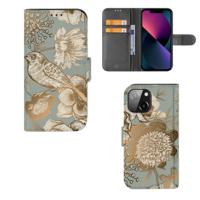 Hoesje voor iPhone 13 Mini Vintage Bird Flowers - thumbnail