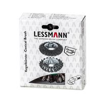 Lessmann Kegelborstel D. 115 mm M14 draaddikte 0,5 mm VA-staaldraad 12 mm 15.000 min. 472857WZ 1 stuk(s) - thumbnail