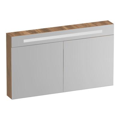 Brauer Promise Deluxe Spiegelkast - 120 cm - met Verlichting - 2 Dubbelzijdige Spiegeldeuren - Honey