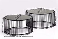 Kare Design Wire Salontafel - Set Van 2 - Zwart - thumbnail