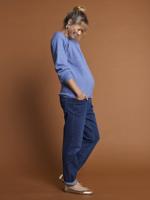 Fantasie trui voor zwangerschap en borstvoeding ENVIE DE FRAISE chambrayblauw - thumbnail