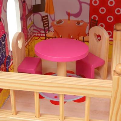 VidaXL Poppenhuis 3 verdiepingen 60x30x90 cm hout - thumbnail