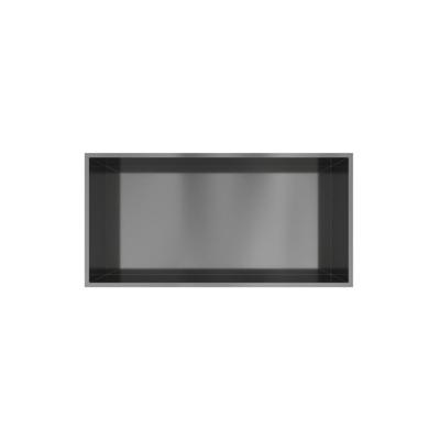 Hotbath &More Inbouwnis - 30 x 60 x 10 cm - Geborsteld Gunmetal PVD