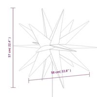 VidaXL Kerstlampen met grondpin en led's 3 st 57 cm geel - thumbnail