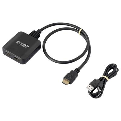 SpeaKa Professional SP-HDMIS-300 2 poorten HDMI-splitter Ultra HD-geschikt 7680 x 4320 Pixel Zwart