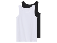 esmara 2 Kinder hemden (Zwart/wit, 158/164) - thumbnail