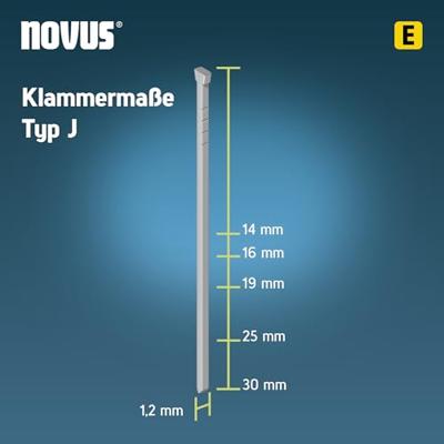 Novus Tools 044-0089 Nagels voor tacker Type J Afmeting, lengte 16 mm 1000 stuk(s)
