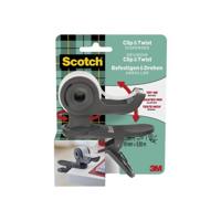 Plakbandhouder Scotch Clip C19 donkergrijs + 1 rol magic tape 19mmx8.89m - thumbnail