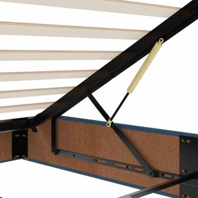 Ottoman bed met matrassen 180x200cm stof blauw