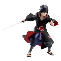 Naruto Shippuden Vibration Stars Figure - Uchiha Sasuke (Akatsuki Outfit) - thumbnail