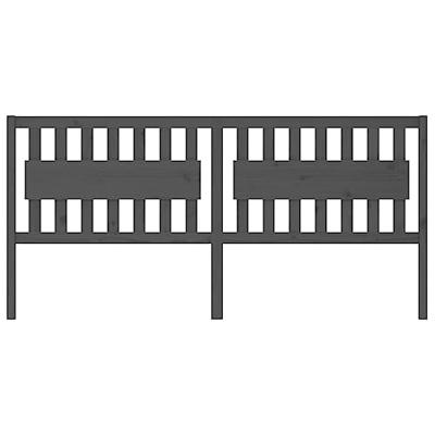 Hoofdbord 205,5x4x100 cm massief grenenhout grijs Hoofdbord 205,5x4x100 cm massief grenenhout grijs