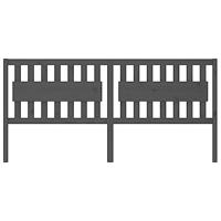 Hoofdbord 205,5x4x100 cm massief grenenhout grijs - thumbnail