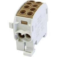 HoraeTec 080210-3-3 Hoofdleiding vertakkingsklem Messing, PA Grijs-wit (RAL 7035), Bruin 1-polig 125 A 690 V Geleidertype: L - thumbnail