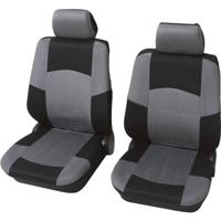 Petex 24271518 Classic Autostoelhoes 6-delig Polyester Zwart, Grijs Bestuurder, Passagier - thumbnail