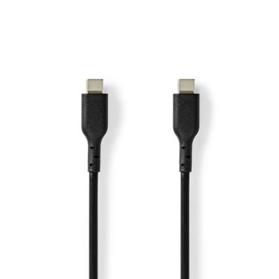 Nedis USB-Kabel | USB 2.0 | USB-C™ Male | USB-C™ Male | 240 W | 480 Mbps | Vernikkeld | 2.00 m | Rond | PVC | Zwart | Label - CCGL60710BK20 Nedis USB-Kabel | USB 2.0 | USB-C™ Male | USB-C™ Male | 240 W | 480 Mbps | Vernikkeld | 2.00 m | Rond | PVC | Zwart | Label - CCGL60710BK20