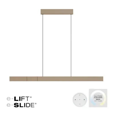Neuhaus PURE Hanglamp e-Lift + e-Slide L 120-200 cm champagne Neuhaus PURE Hanglamp e-Lift + e-Slide L 120-200 cm champagne