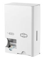 Mediqo-line MediQo-Line dispenser klein voor maandverband en tampons - RVS/wit - thumbnail