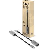 CLUB3D CAC-1567 kabeladapter/verloopstukje USB Type C DisplayPort Zwart, Zilver - thumbnail
