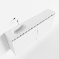 MONDIAZ TURE 120cm toiletmeubel talc. EDEN wastafel talc links geen kraangat - thumbnail