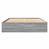 Bedframe bewerkt hout grijs sonoma eikenkleurig 150x200 cm - thumbnail