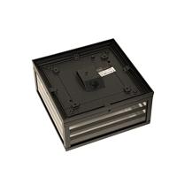 QAZQA Moderne buiten plafondlamp zwart glas 2-lichts IP44 - Reims - thumbnail