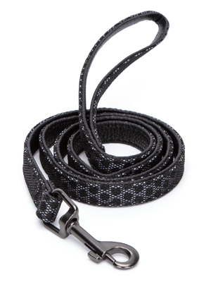 Nobleza Hondenriem reflecterend - Vegan leer - Lengte 120 cm - Breedte 2 cm